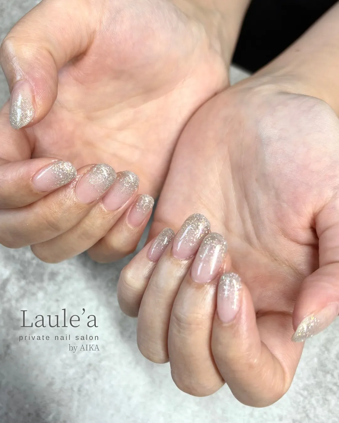 シルバーラメグラデーション✨